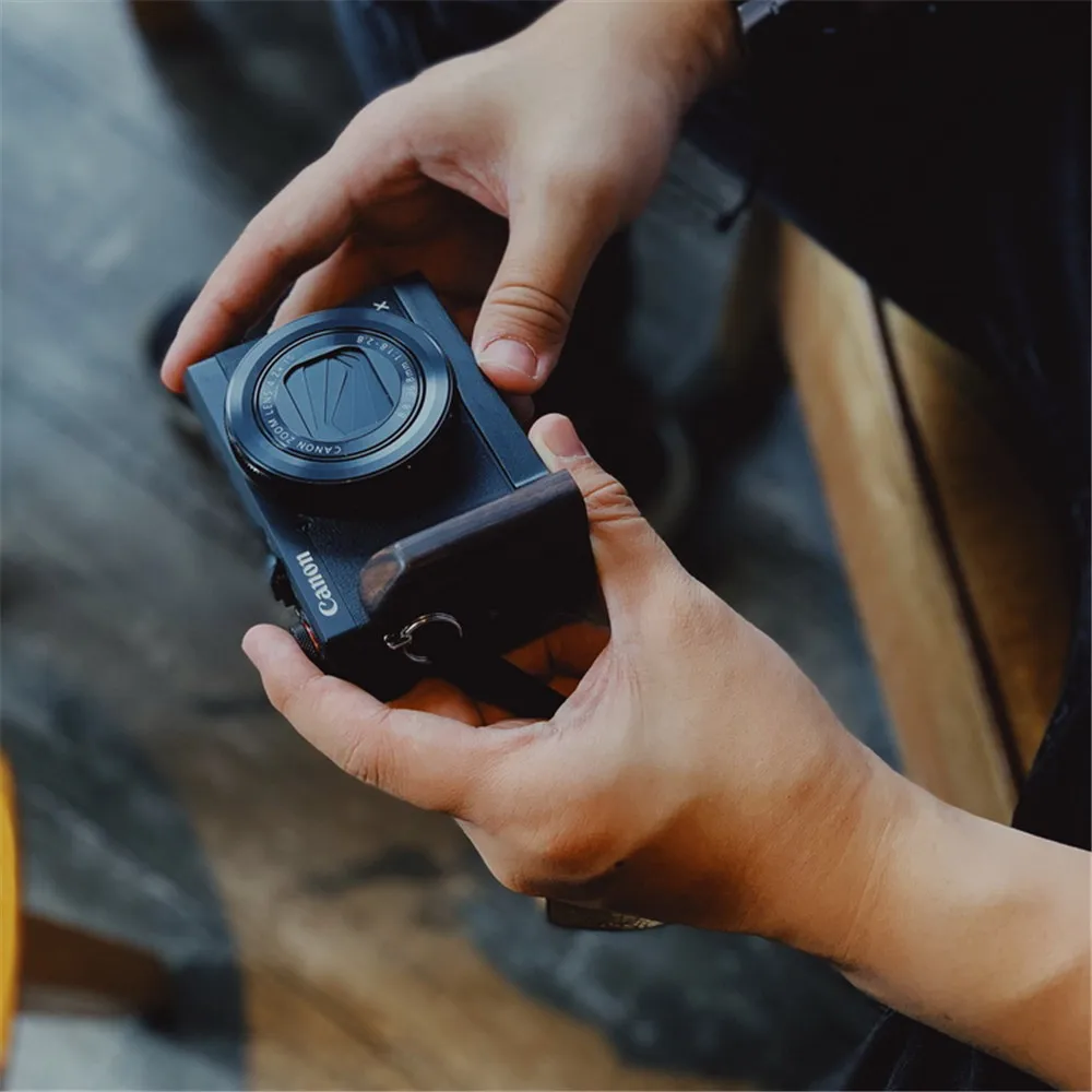 Деревянная рукоятка с алюминиевой основой Кронштейн для CANON G7X