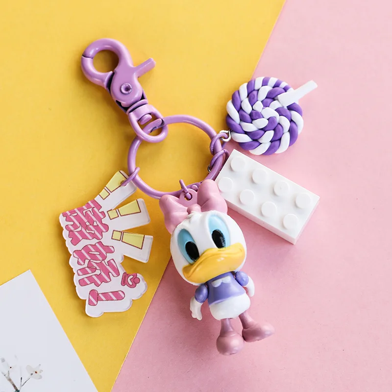 Брелок для ключей Disney милая фигурка Микки Мауса Минни Дональд Дак Дейзи Винни