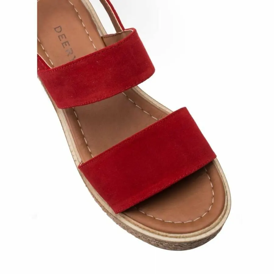 

Women Sandals Deery, Genuine Suede Red Women Sandals