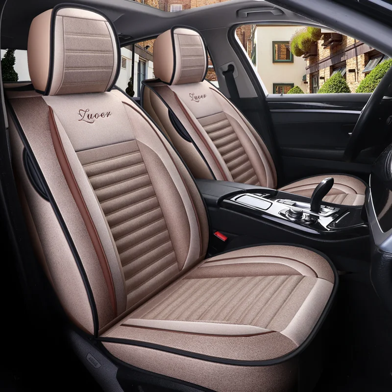 Полное покрытие льняное волокно чехлы для автомобильных сидений Geely gc6 mk geely