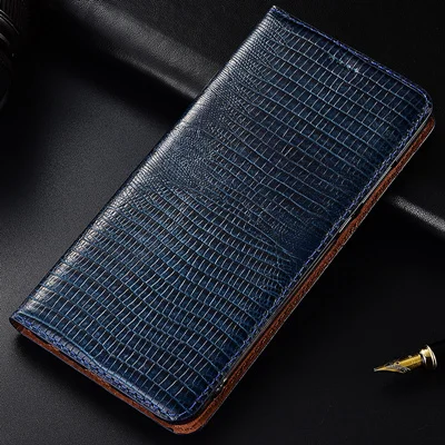 Dark Blue Чехол-книжка из натуральной кожи с узором ящерицы для huawei Honor 20 Pro/Honor 20/Honor 20S сумочка для телефона чехол - Цвет: Dark Blue