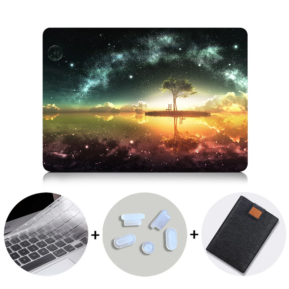 MB03 Чехол MTT для Macbook Pro retina 13 15 с сенсорной панелью, Жесткий Чехол для mac book Air 11, новинка 13,3, 12 дюймов, чехол для ноутбука с пейзажным принтом - Цвет: MB03