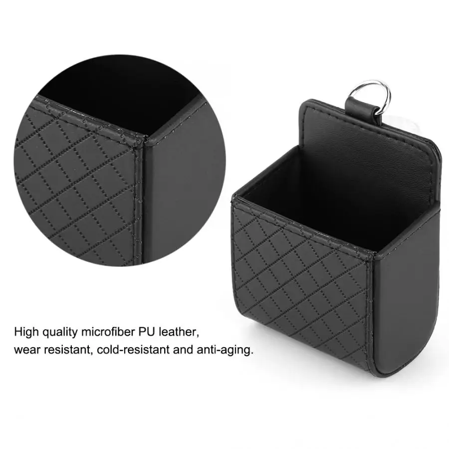 

Stowing Tidying Car Air Vent Outlet Organizer Storage Bag Phone Case Box Holder Pocket Black oto aksesuar