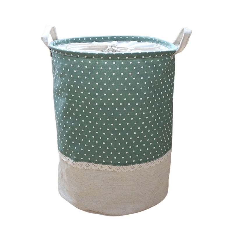 Cotton Linen Laundry Basket for Dirty Clothes Waterproof Folding Toy Organizer Storage Bucket Home | Дом и сад
