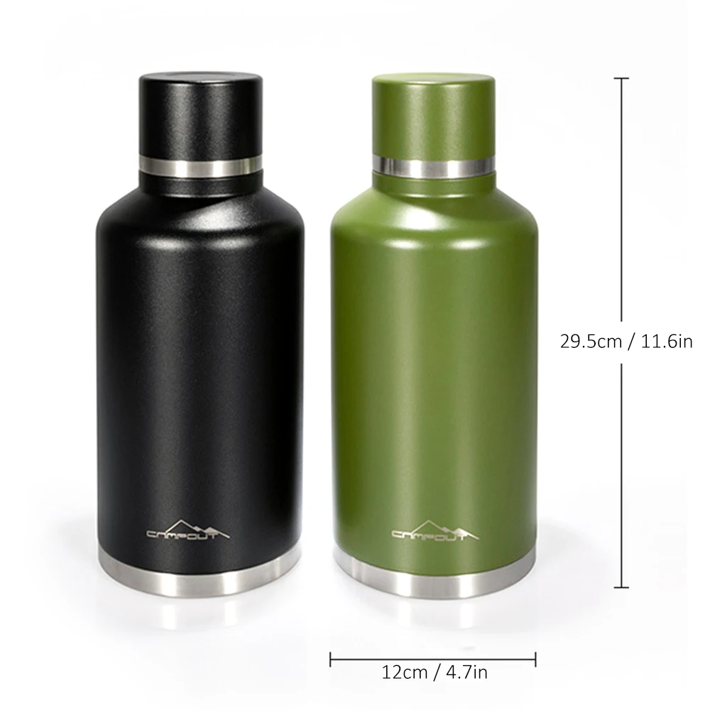 en Ucuz Açık 2L Vakum Yalıtımlı Paslanmaz çelik Su şişesi Ile Taşıma çantası çantası Kamp Yürüyüş Için Sırt çantası Piknik