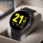 LIGE 2021, смарт-часы с Bluetooth вызовом, мужские, полный сенсорный экран, циферблат, фитнес-трекер, IP67, водонепроницаемые спортивные Смарт-часы для женщин