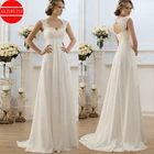 Женское шифоновое свадебное платье It's yiiya, белое кружевное платье с открытой спиной и рукавами-крылышками на лето 2022