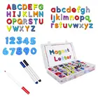 Магнитный алфавит прописные строчные пены с цифрами и буквами, для обучения наклейки головоломки игрушки слово в начале орфографическая обучающая O3X7