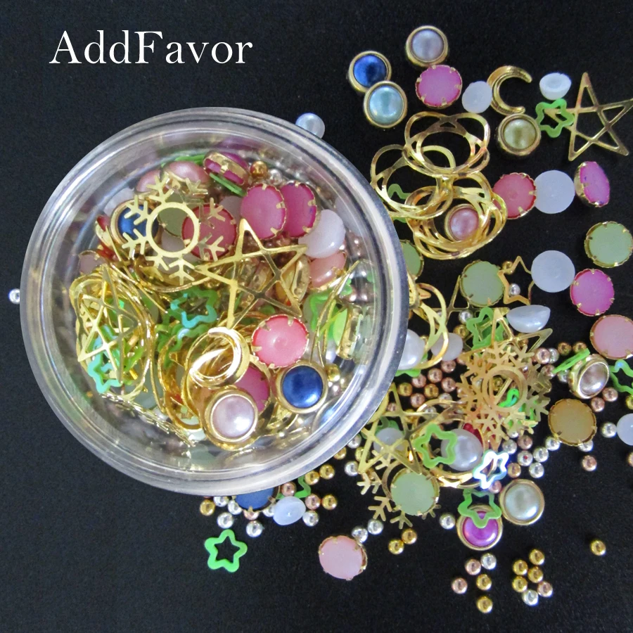 Bittb смешанные Стразы для ногтей Золотая Луна Звезда нерегулярные бусы шпильки