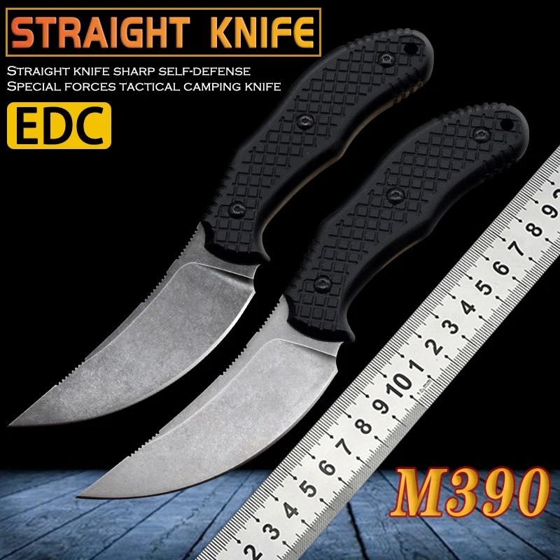 

Прямой нож для самообороны, нож для выживания, фиксированный нож, Охотничий Тактический Многофункциональный походный портативный универса...