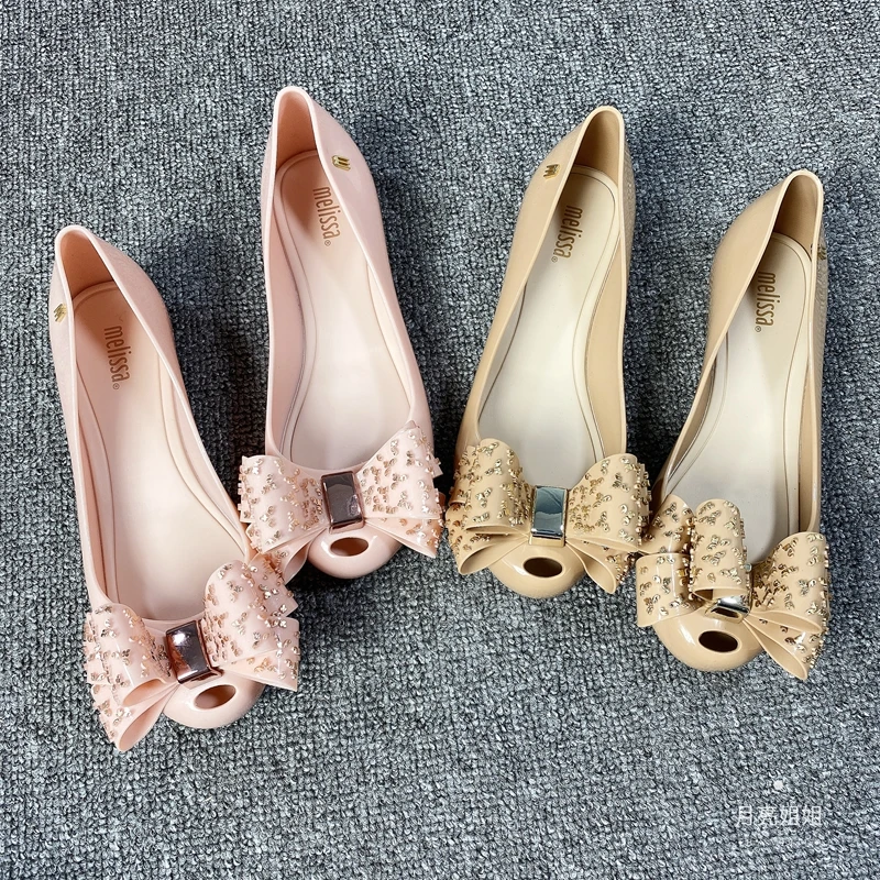 Женские нескользящие сандалии Melissa Mel желейные с бантом ультралегкие для лета 2021 |
