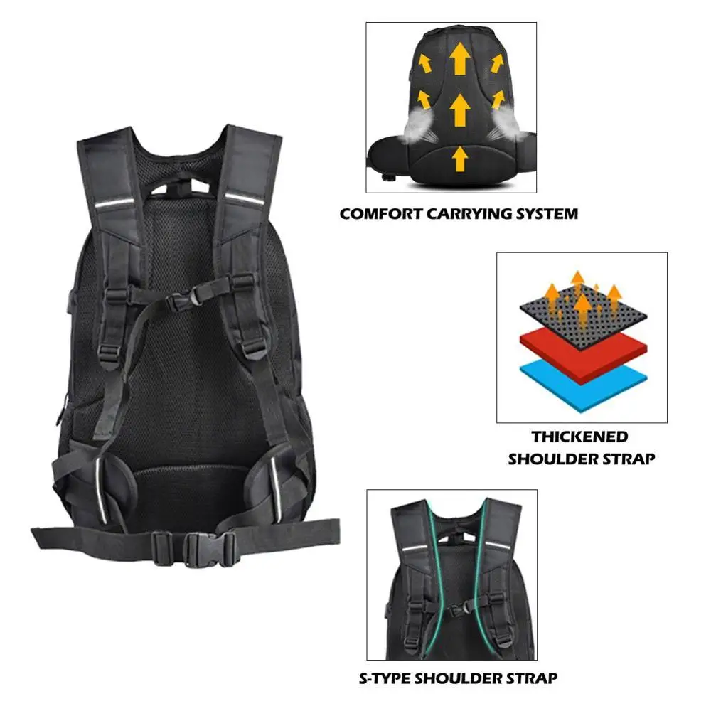 Профессиональный черный мотоциклетный рюкзак шлем жесткая оболочка сумка для