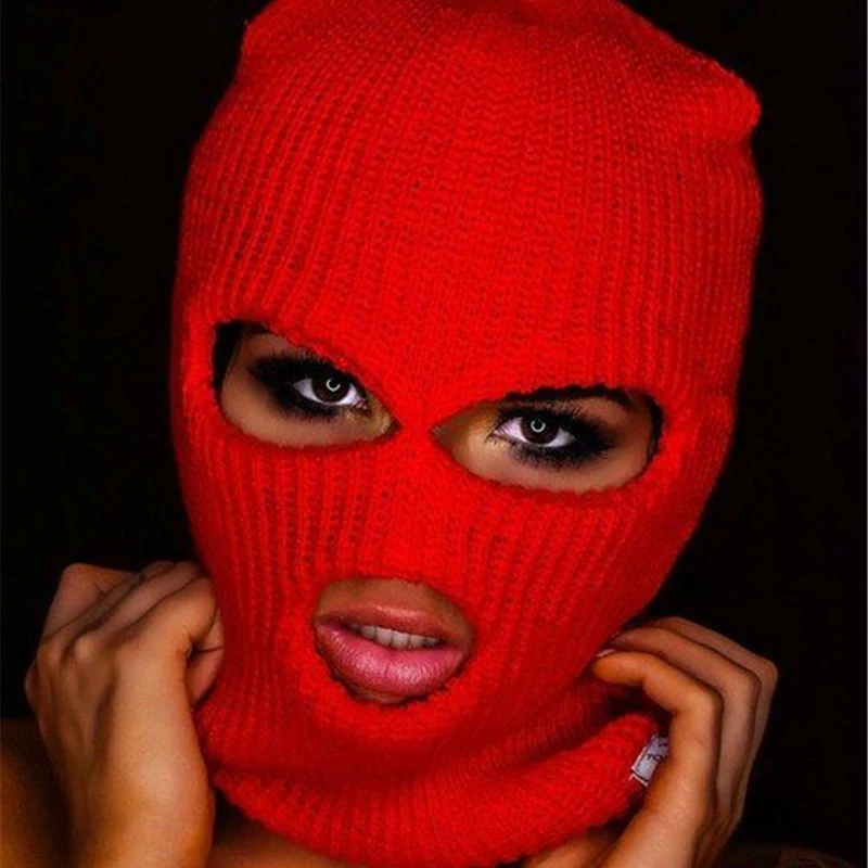 Защитная Лыжная маска на все лицо шапка Балаклава с 3 отверстиями армейская