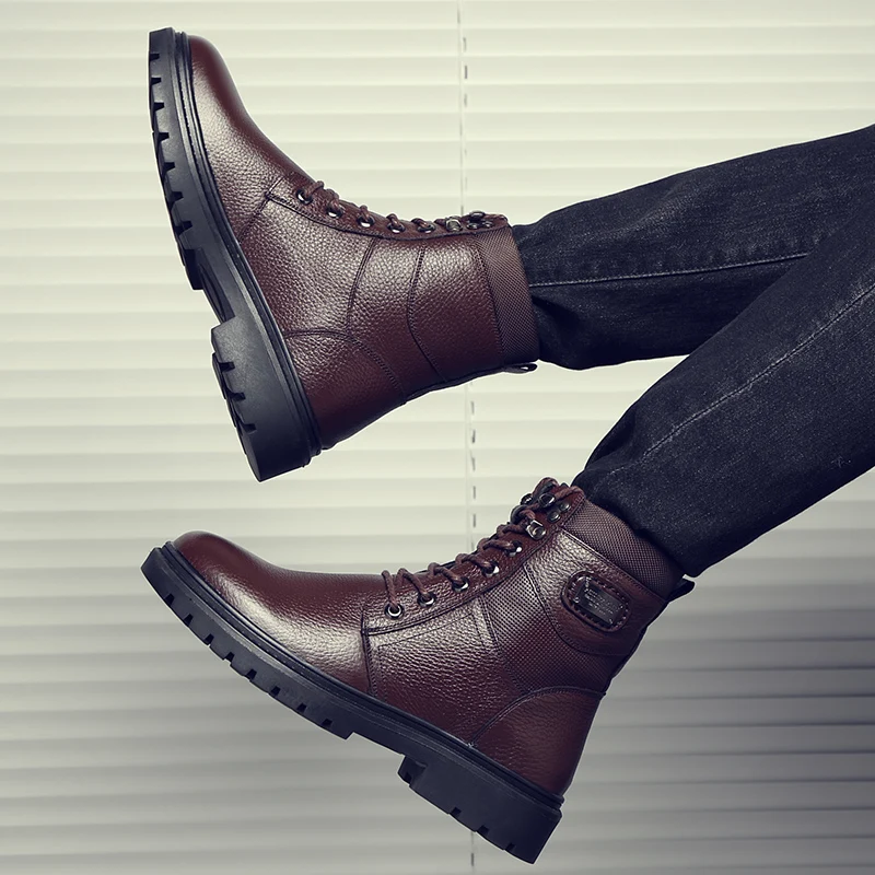 

Новинка 2021, мужские зимние ботинки из натуральной кожи, мягкие теплые белые утепленные мужские ботинки 38-44 с низкой температурой для снега, ...