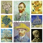 Картина для алмазной вышивки с изображением картины Ван Гога, полноразмерная картина 5D, вышивка крестиком с цветами в стиле ретро, мозаика, украшение для дома