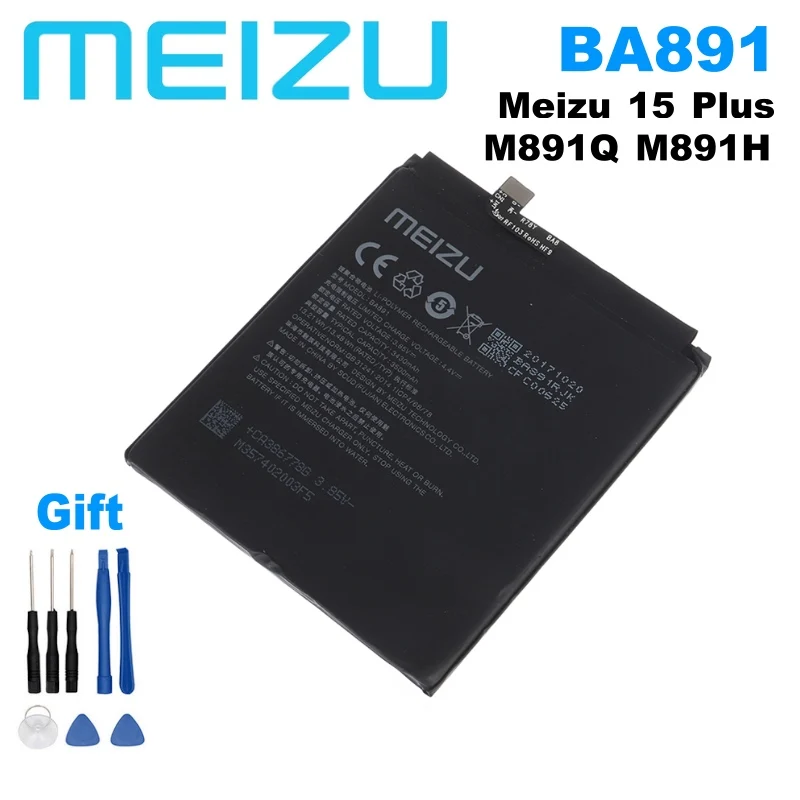 3500 мА/ч BA891 оригинальная замена мобильный телефон Батарея для Meizu 15 плюс + MeiLan M891Q