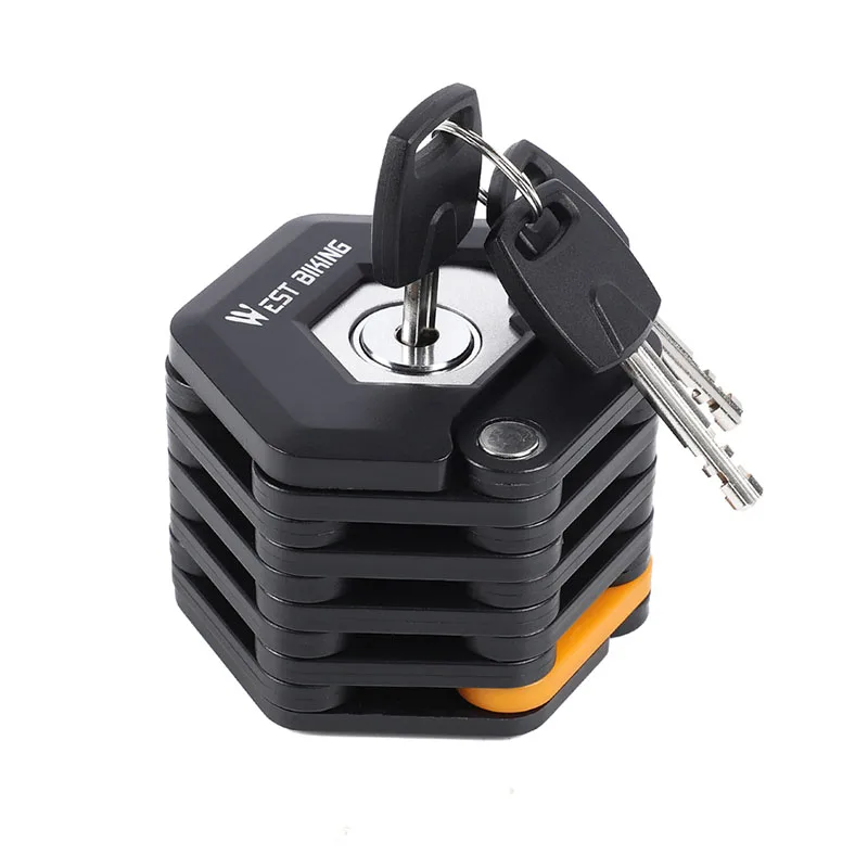 

Складной Замок для горного и дорожного велосипеда, цепной замок гамбургера, защита от кражи, для электрического скутера, электровелосипеда