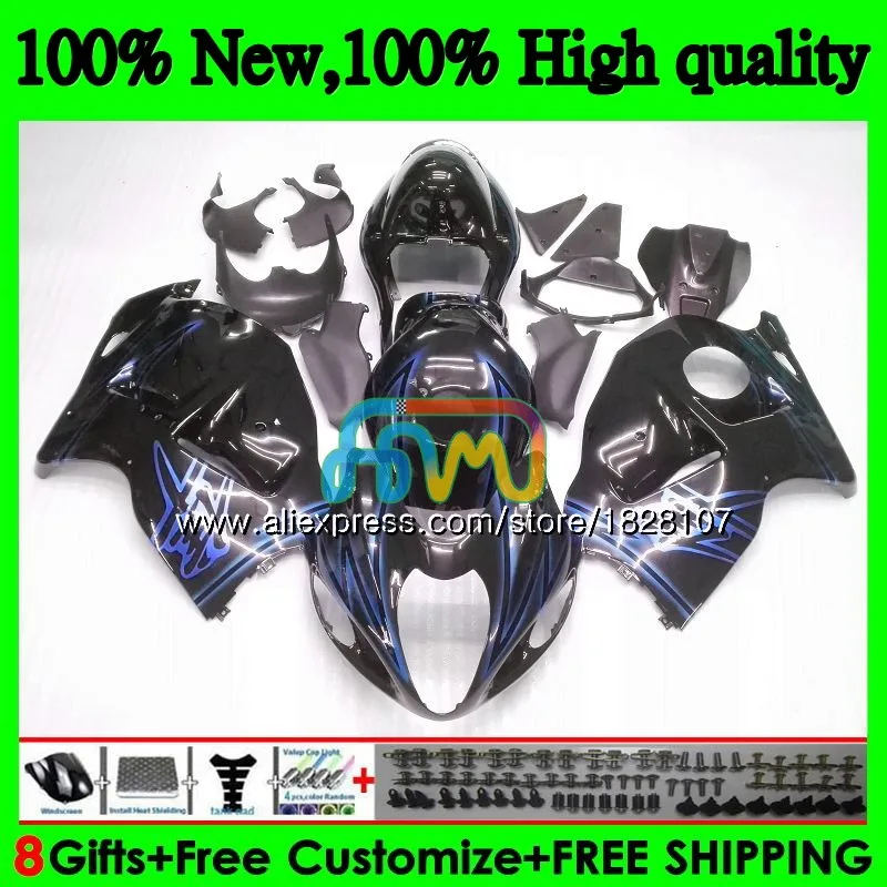 

Hayabusa For SUZUKI GSX-R1300 GSXR 1300 1996 1997 1998 1999 2000 2001 48BS.205 GSXR1300 96 97 98 99 Blue black 00 01 Fairings