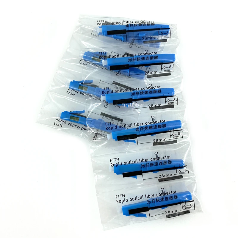 10PCS LC UPC Fast Connector single-mode fiber optic quick connector LC Embedded type FTTH Fiber Optic Fast Connector