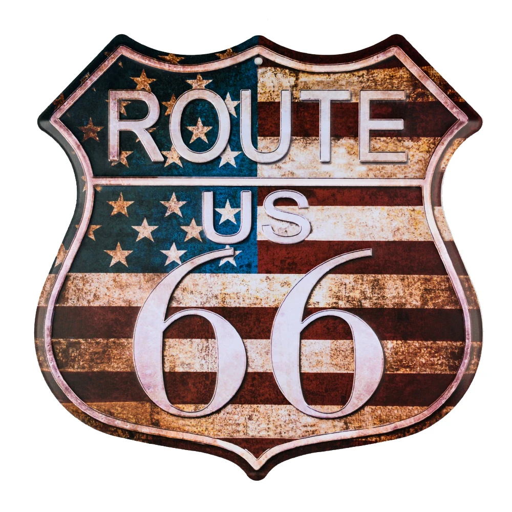 DL Route 66 американский винтажный металлический Новый шоссейный щит оптом|Таблички