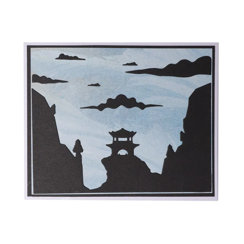 YaMinSanNiO Mountain Tower Metal Cutting Dies for Scrapbooking Card Making Decorative Embossing Craft New 2020 Landscape Die Cut | Дом и сад