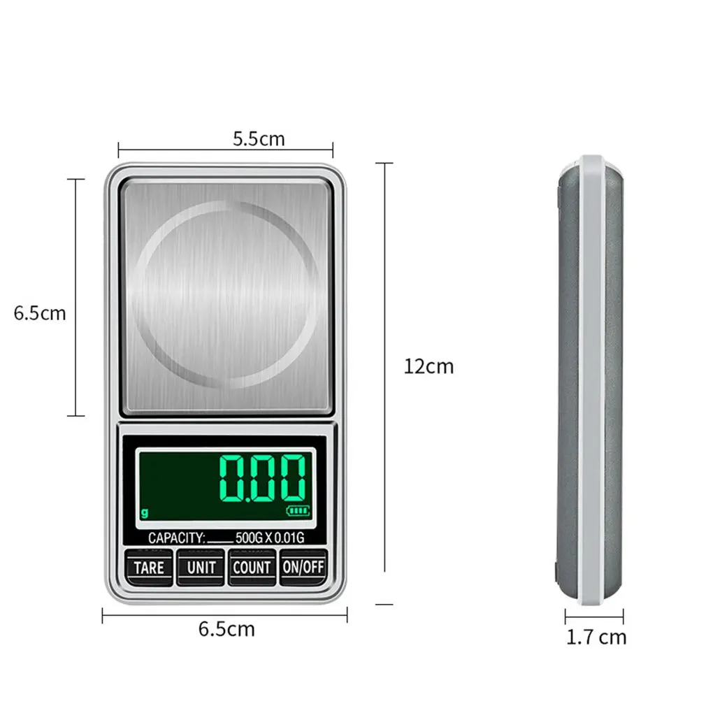 

Digital Pocket Scale Jewelry Weigh Scale High Precision Portable LED Screen Scale USB Charging Weight Balance Tool 200g/0.01g