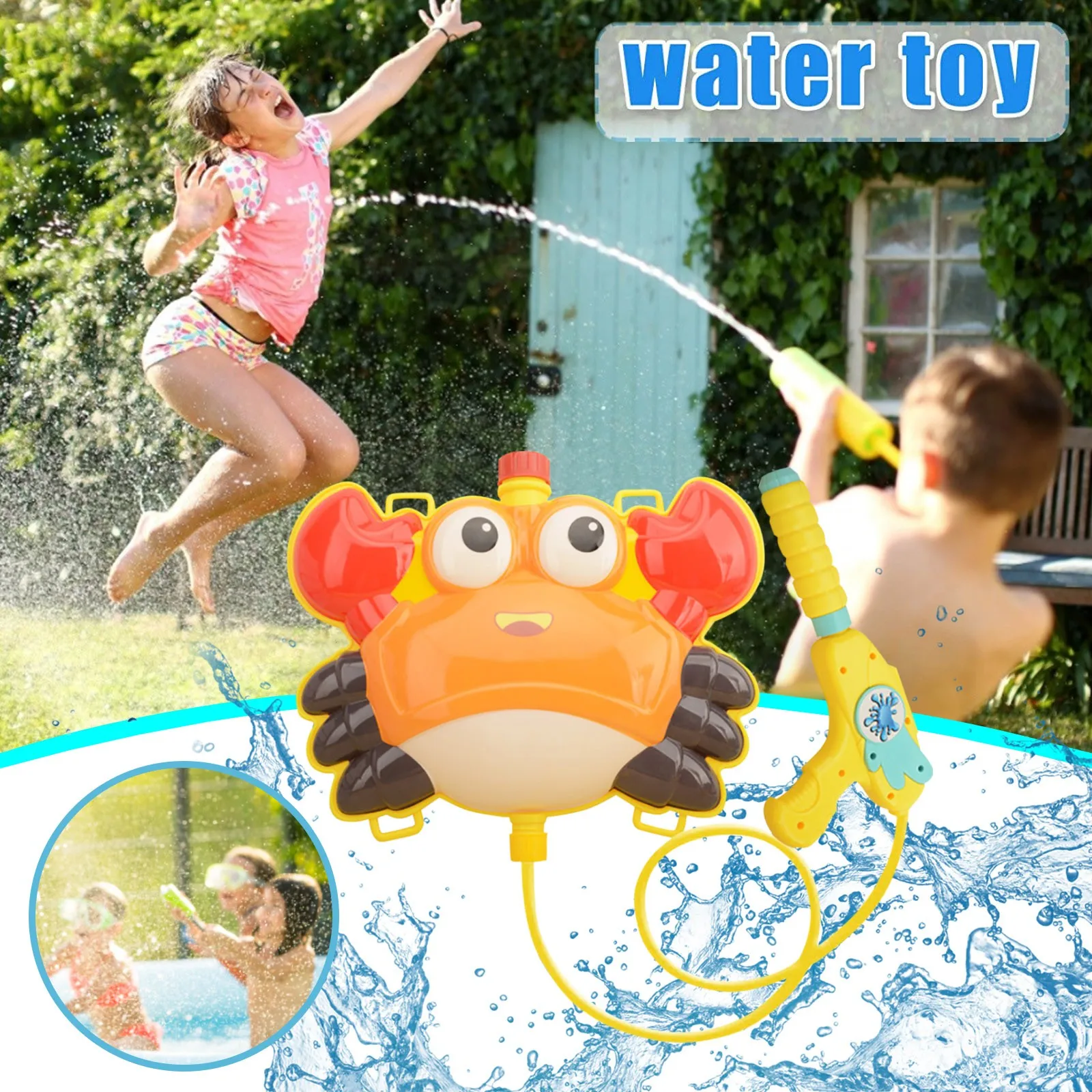 Детская игрушка-бомба с рюкзаком и животными выдвижная пляжная игровая бомба