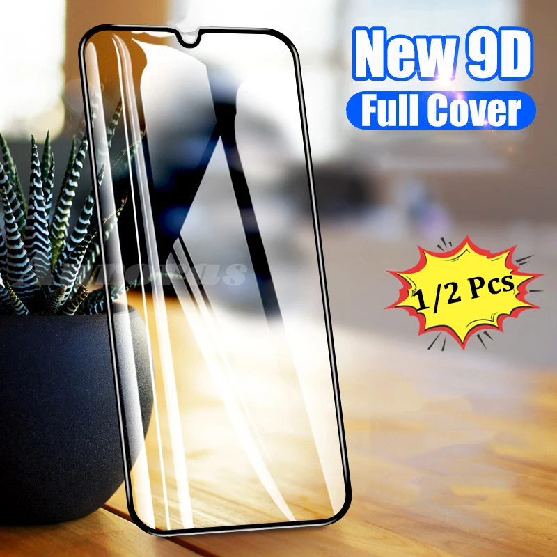 Защитная пленка для экрана Skinlee Realme C3 стеклянная 9D закаленное стекло изогнутый