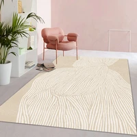 nordic light luxury living room carpet shaggy soft rug bedroom decor modern coffee table large carpet mat floor striped bedside