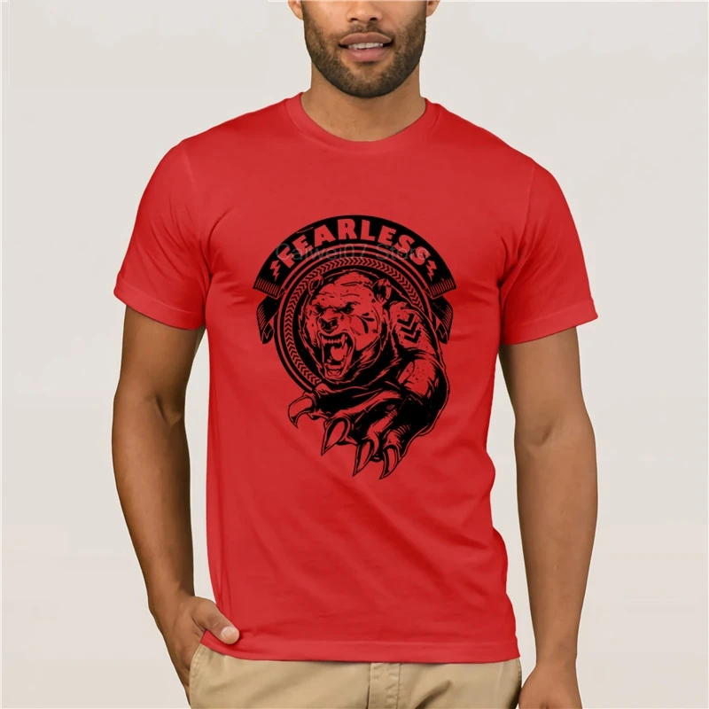

Summer Fashion Street T-Shirt Fearless Men Printing Short Sleeve Tshirt trend