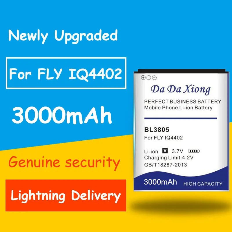 

Аккумулятор для телефона большой емкости 3000 мАч BL3805 Li-Ion для Fly IQ4404 IQ4402