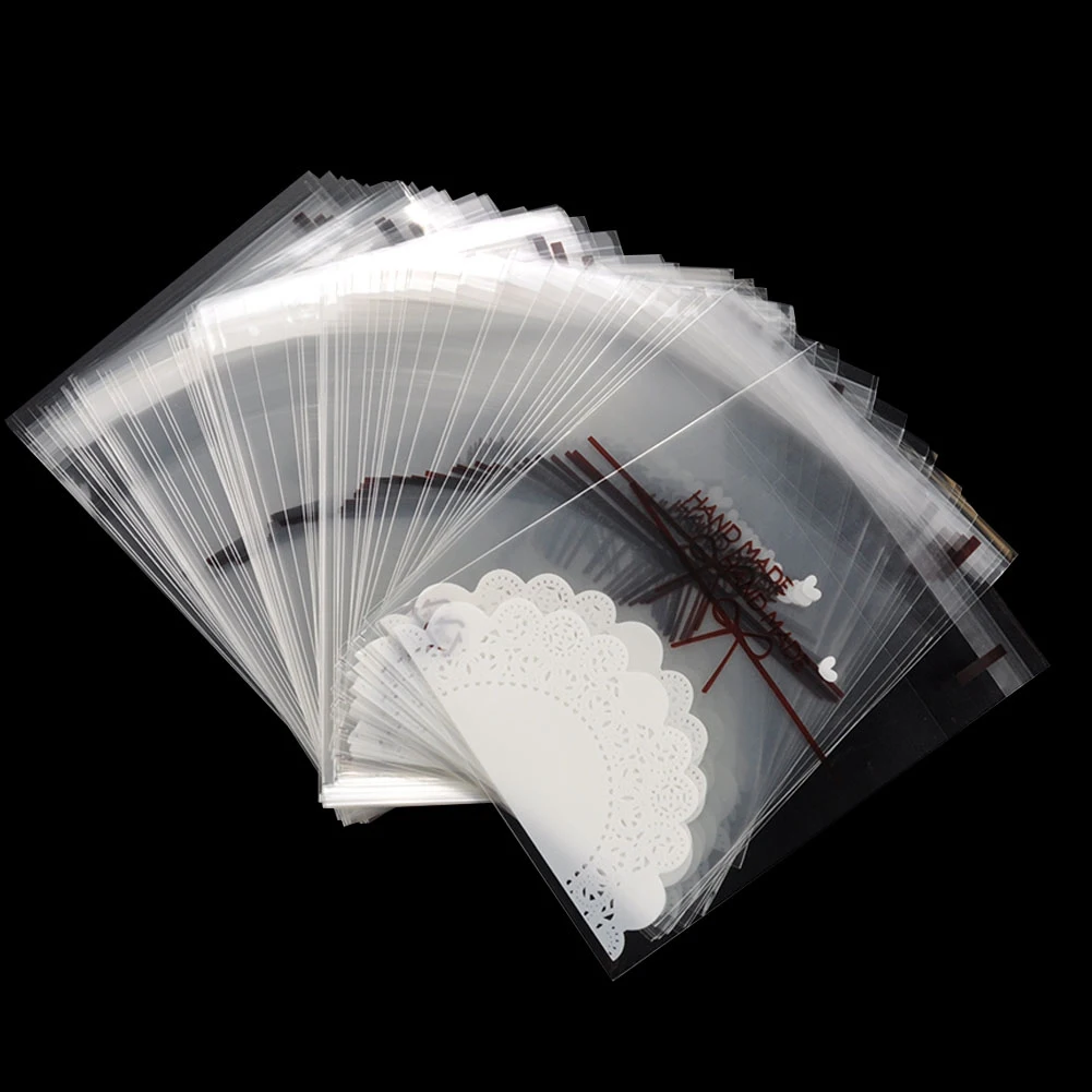 

100 шт. вечерние одноразовые самоклеящиеся пакеты для выпечки