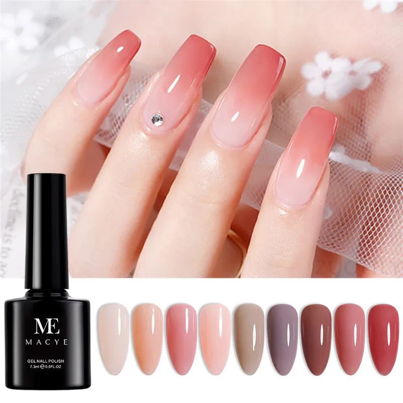 2021 новый прозрачный светло розовые желе УФ Гель лак био Гели Soak Off цветные гели