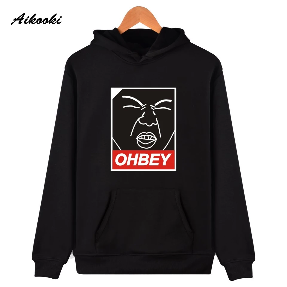 Экзо Принт толстовки OHBEY Для мужчин/Для женщин Кепка толстовка пальто k pop модная с