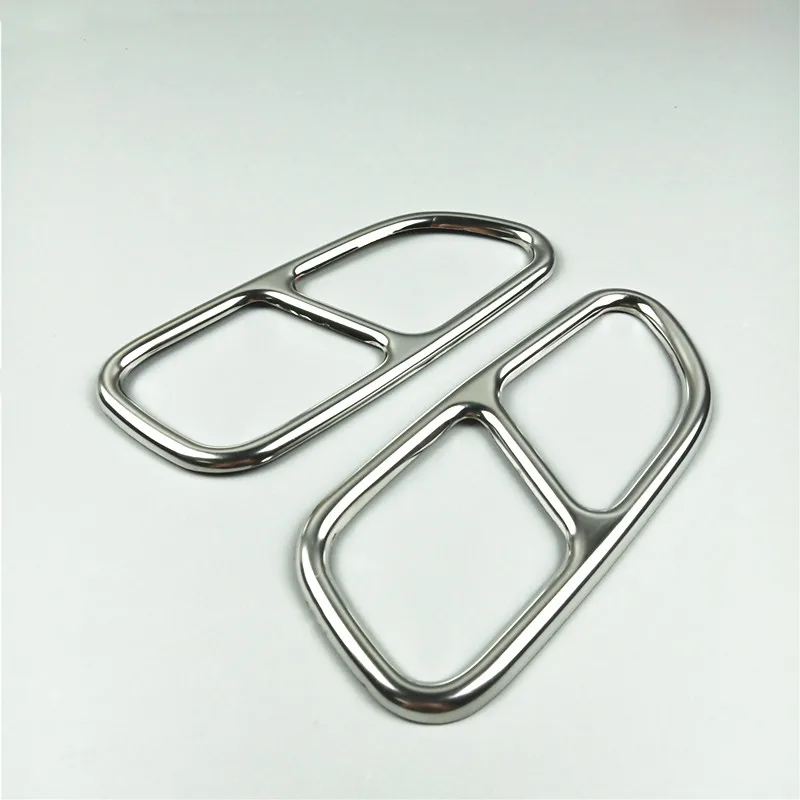 

Car Tail Throat Cover Trim Exhaust Outlet Decoration Stickers 2Pcs For Mercedes Benz CLA C117 2013-2016 Stainless Steel