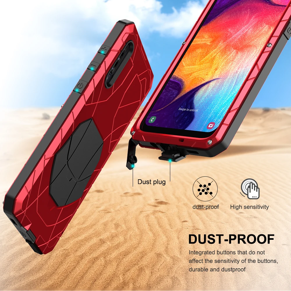 Для samsung Galaxy A30s A51 чехол для телефона жесткий алюминиевый металлический Закаленное стекло Защитная крышка для экрана сверхмощная защита A71 крышка
