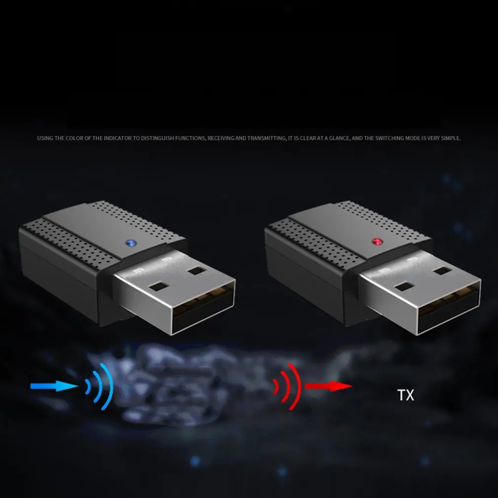 5.0 Bluetooth Transmitter Receiver Mini 3.5mm AUX Stereo Wireless Adapter For Car Audio TV |