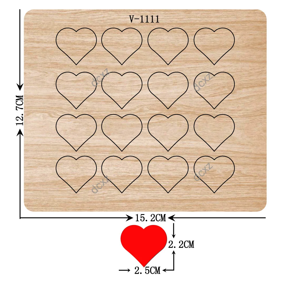 

New heart wooden dies cutting dies for scrapbooking /Multiple sizes /V-1111