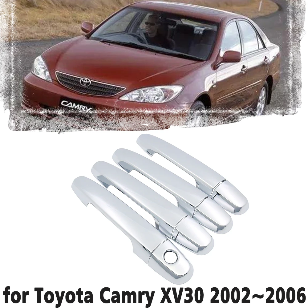 Luxury chrome door handle cover trim protection cover for Toyota Camry XV30 2002 2003 2004 2005 2006 Car accessory sticker