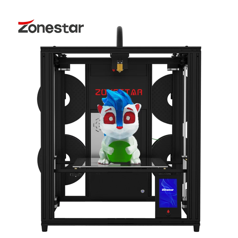 

ZONESTAR 4 Extrud 3d Printer FDM Z9V5 4.3" TFT-LCD Quickly Installation Ultra Silent Auto Leveling Multi Color Upgradable
