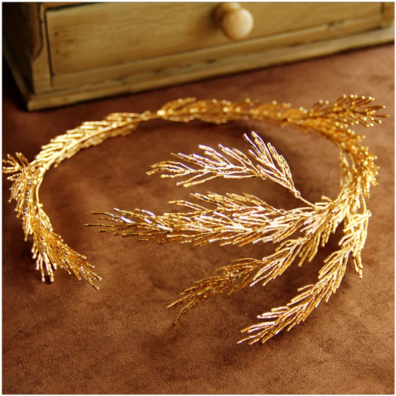 Женская корона в стиле барокко золотистая диадема свадебная тиара аксессуары