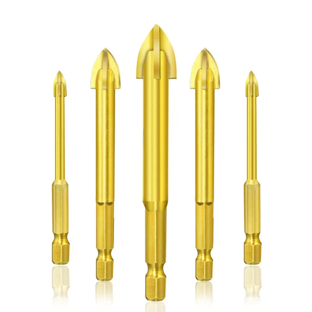 

5 шт. Универсальный сверлильный инструмент, многофункциональный сверлильный наконечник из перекрестного сплава, высокопроизводительные п...