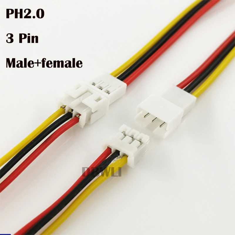 10 пар Micro PH2 JST PH 2 0 PH2.0 2P 3P 4P 5P 6 контактный Штекерный разъем с проводными кабелями 100