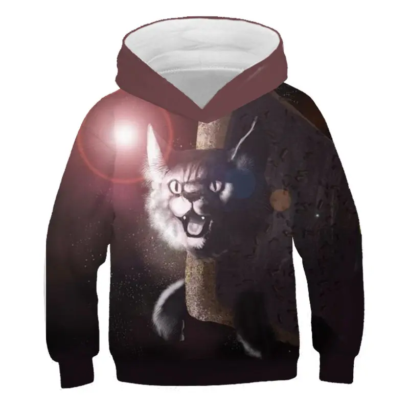 

New hoodies animals cat Boys Girls Sweatshirts 2020 Winter Autumn Child fashion Hoodies Long Sleeves cute Sweater Kids Clothes
