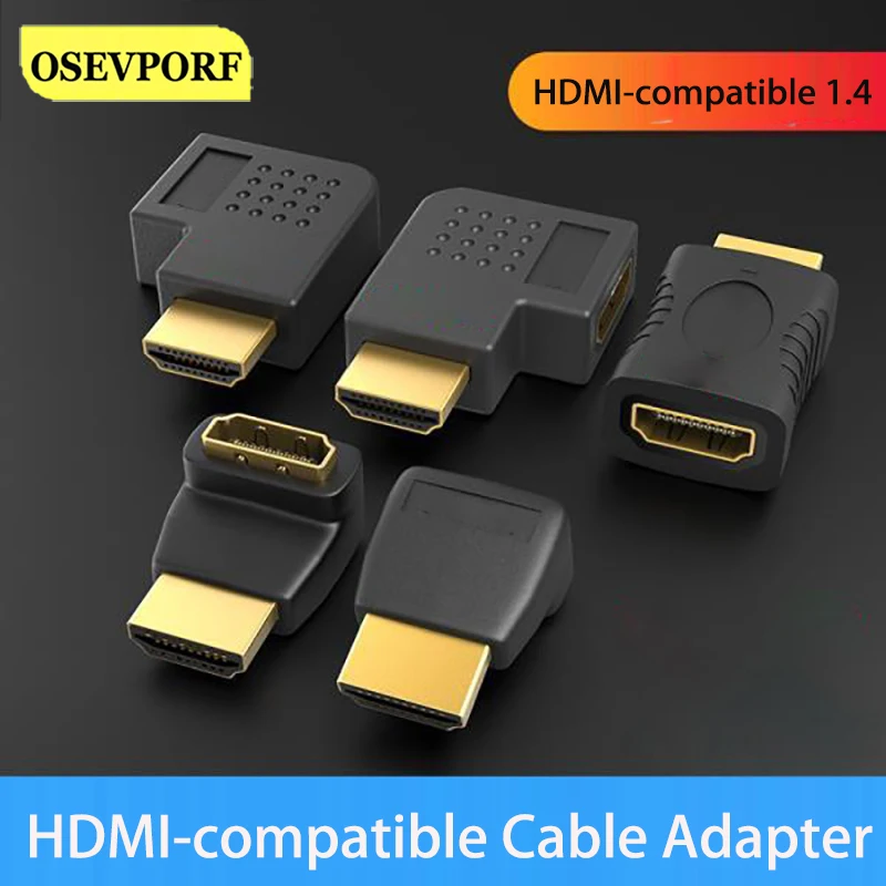 

HDMI-compatible Cable Adapters 360 Degree Male To Female Converter Extender For PC PS4 HDTV Projetor Laptop Monitor 1.4 Coupler