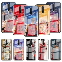 slam dunk anime glass case for samsung galaxy s20 fe s10 s9 s8 plus note 20 ultra 10 lite 9 8 mobile phone bag cover capas