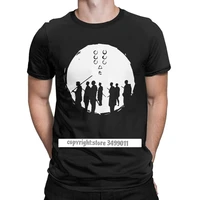 seven samurai tee shirt men crew neck cotton tshirt akira kurosawa classic japanese movie tee shirt summer clothing