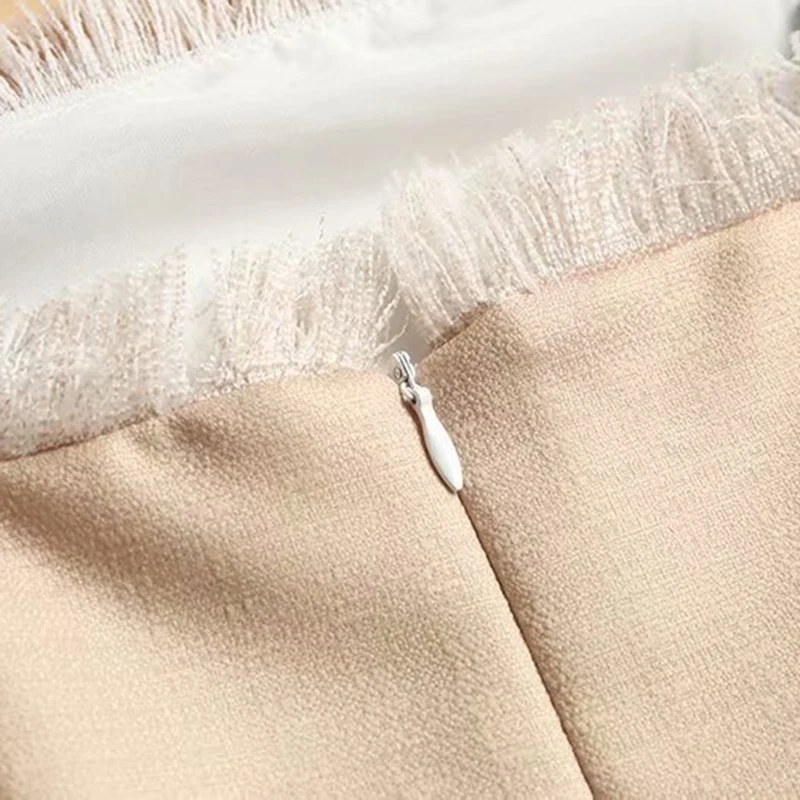 

VERDEJULIAY 2020 Spring Summer New Spaghetti Strap Pencil Dresses Women Elegant Tassel Edge Runway Giraffe Print Midi Dress