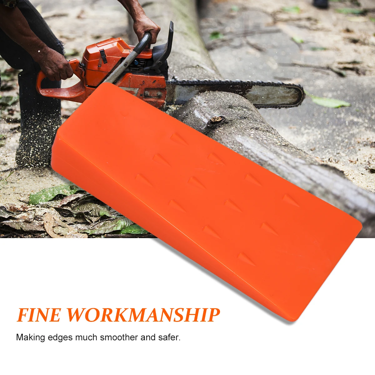 

14cm Orange Plastic Felling Wedge Felled Chock Tree Cutting Wedge Spiked Wedge Woodcutting Tool