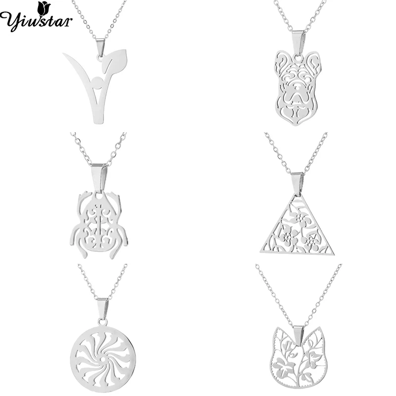 Ожерелье Yiustar ювелирные изделия в стиле бохо женские ожерелья из нержавеющей